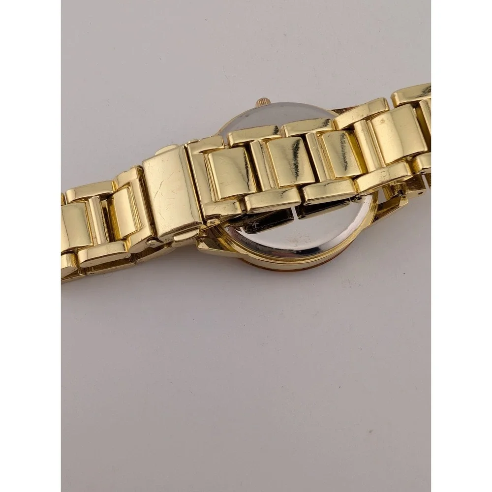 Time & Tru Watch Women 38mm Case Tortoiseshell and Gold 7.5